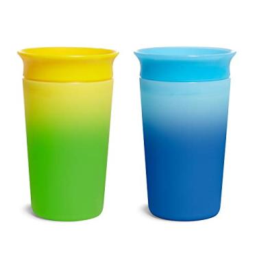 Imagem de Munchkin Miracle 360 Color Changing Sippy Cup, 9 Oz, 2 Pack, Blue/Yellow