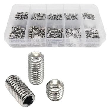 Imagem de 500 Parafusos Rosca Soquete Sem Cabeça Allen M2.5 A M4 Inox