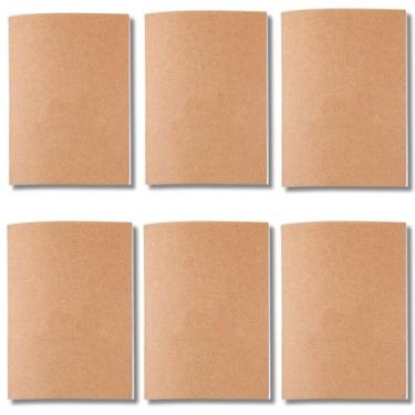 Imagem de Kit 6x Cadernetas Kraft Sem Pauta Capa Flexível 40 Páginas Pólen A5