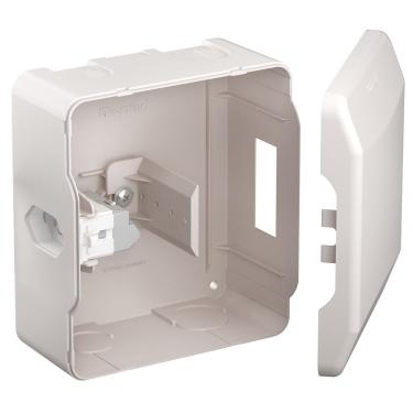 Imagem de Caixa PVC P/1 Disj. + Tom. QDSS-2S C/T 20A DIN Sobrepor 2 DIN/2UL Branco Cod. 912712 - Cemar