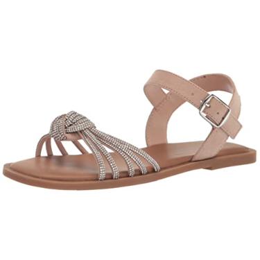 Imagem de Steve Madden Girls Shoes Sandália plana unissex infantil com nó, Blush, 4 Big Kid