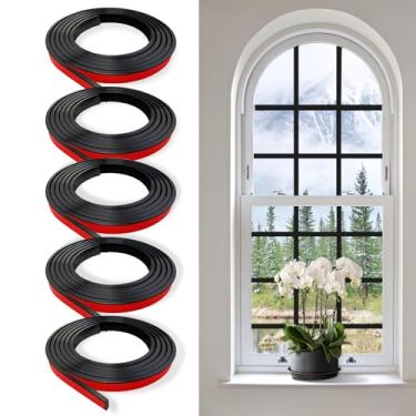 Imagem de Kit de grade de janela de 5 peças, grades de janela de 10 metros, kit de grade de inserções de grade de grade de janela DIY, moldagem de acabamento de parede cortável para molduras de porta de janela