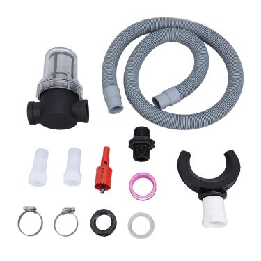 Imagem de Jogo do Conector do Tambor da Chuva, Coletor de água da Chuva do Telhado Com Conexão da Mangueira da Coleção de água do Filtro para a água Exterior da Chuva da Captura (110 mm /