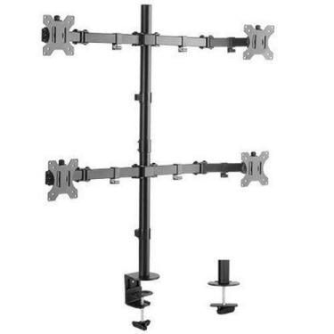 Imagem de Suporte 4 Monitores Com Morsa V48C Central Suportes, Mesa, Aço