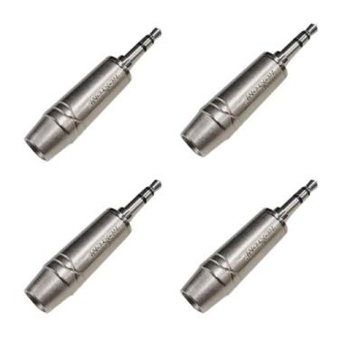 Imagem de Kit 4 Plug P2 Macho Estéreo Prof Para Celular Mesmo Com Capa - Roxtone