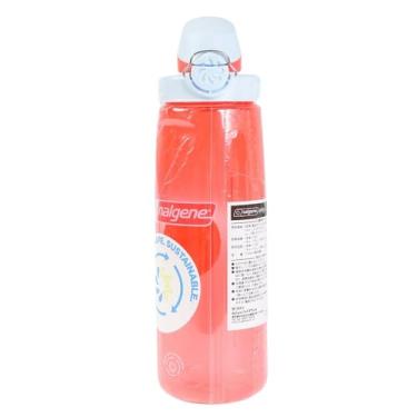 Imagem de Nalgene Garrafa de água Sustain Tritan livre de BPA na mosca feita com material derivado de 50% de resíduos de plástico (usando equilíbrio de massa certificado ISCC), 680 g, coral com coral gelado