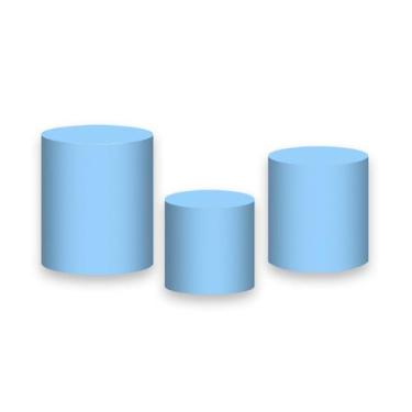 Imagem de Trio de Capas de Cilindro - Cor Liso Azul 063 - Via Cores