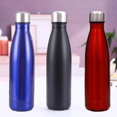 Imagem de Garrafa Inox De Água Gelada Academia 750ml - 750ML TERMICA, PRETA