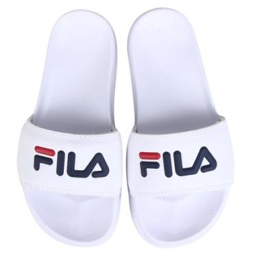 Imagem de Chinelo Infantil Fila Drifter, Branco, Vermelho, 29