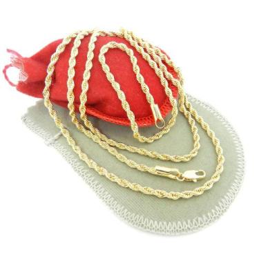 Imagem de Corrente Masculina 60cm 3mm Largura Folheado Ouro 18k CR472 - WNBIJOUT