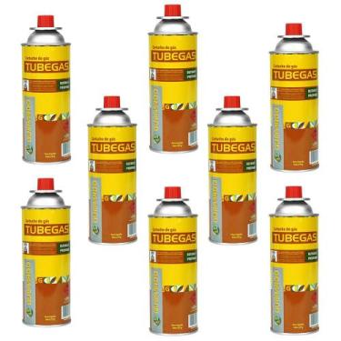 Imagem de 8x Gas para Fogareiro Fogao Guepardo TubeGas 227g