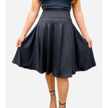 Imagem de Saia Gode Midi Rodada Social Moda Evangélica Congresso - vivi rangel, 