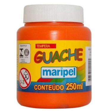 Imagem de Tinta Guache 250ml Maripel Escolar Escolha a Cor, LARANJA
