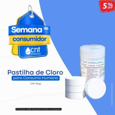 Imagem de Pastilhas De Cloro Para Consumo Humano 200g Cnt (3kg) - CNT Ambiental