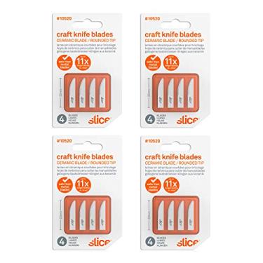 Imagem de Slice Lâminas de artesanato 10520-CS, serve para a maioria das facas artesanais, lâmina de cerâmica, 24 lâminas, branco