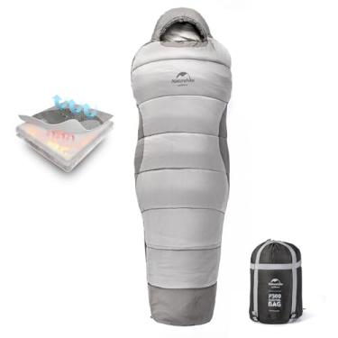 Imagem de Naturehike Saco de Dormir P300, 0,6-6.1 °C (1-6℃), Marrom Claro, Regular, À Prova de Vento e Água, Compressível e Leve, com Bolsa de Armazenamento Inclusa