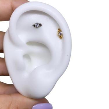 Imagem de Piercing Labret Indiano Fashion Titânio Ponto de Luz - RaraSteel Pierc
