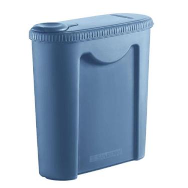 Imagem de Pote Com Tampa Dispenser Portátil Ração De Pet Cão Gato - Sanremo, Azu