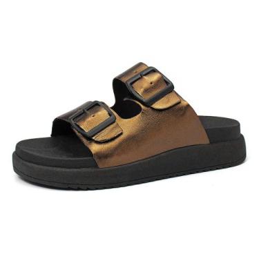 Imagem de Sandalia Feminina RR Botas Papete Anatômica Solado Leve Confortável Fl
