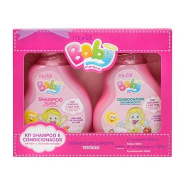 Imagem de Kit Muriel Baby Menina Rosa Shampoo e Condicionador 100ML