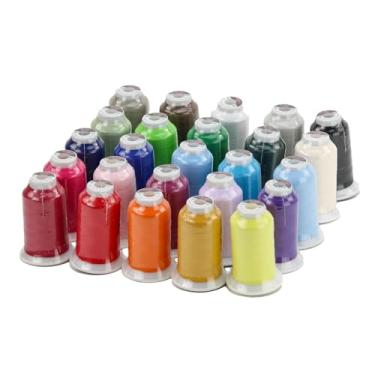 Imagem de ELEMENT Pacote arco-íris | Bandeja com 25 carretéis | Linha de bordado à máquina | Carretel de 1000 m | 40 wt | Fosco | Compatível com máquinas de costura Brother Babylock Janome Singer Pfaff