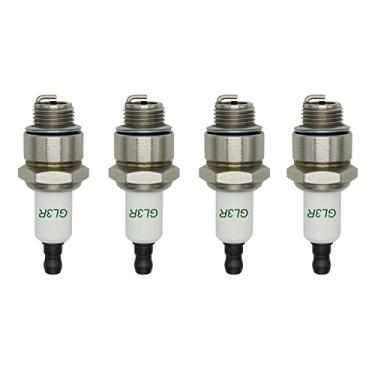 Imagem de Hzoziza GL3R Resistor Spark Plug, Substitui Champion RJ19LM MTD 759-3338 Briggs&Stratton 293918, serve para Cub Cadet Troy-Bilt White Outdoor Yard Machines Walk-Behind Mower Cortador de neve Lançador de neve, pacote com 4