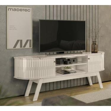 Imagem de Rack Bancada Valência Para TVs até 75 Polegadas Calacata Off White Mad