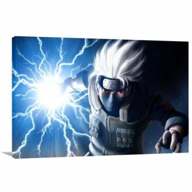 Imagem de Quadro Kakashi Sensei Naruto decorativo com Tela em Tecido - Wall Fram