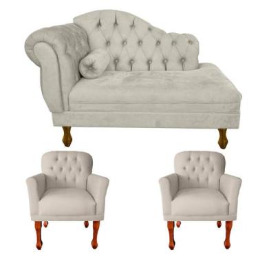 Imagem de Jogo Divã + 2 Poltronas P Consultório E Clínica Psicanálise - SV DECOR