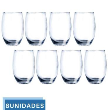 Imagem de 8 Copos Vidro Duravel Transparente Redondo 465ml Aruba Nadir - NADIR F