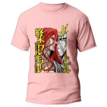 Imagem de Camiseta Camisa Record Of Ragnarok Anime 5 Rosa - Kamisetas Otaku, Ros