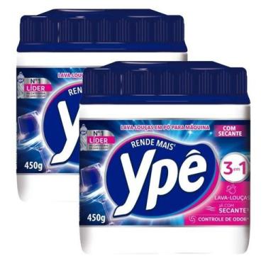 Imagem de 2 Detergente Maquina De Lava Louças Ypê Pó 18 Lavagens 450g - YPE