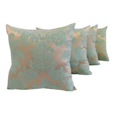 Imagem de Kit 6 Capas De Almofadas Jacquard Medalhão Arabesco 45x45 - INGRID BOR