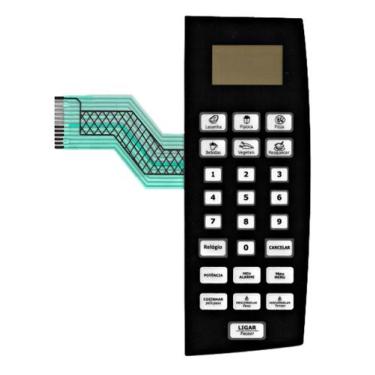 Imagem de Membrana teclado Para Microondas Philco Pms 32 Preta 21x7.5 Cm - TND