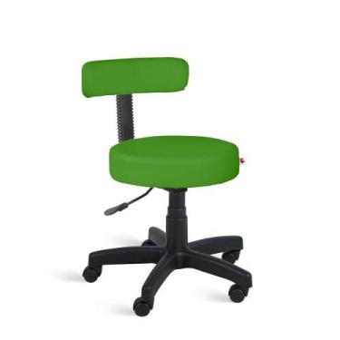 Imagem de Cadeira Mocho Giratória Revestimento sintético - Shopcadeiras,  VERDE
