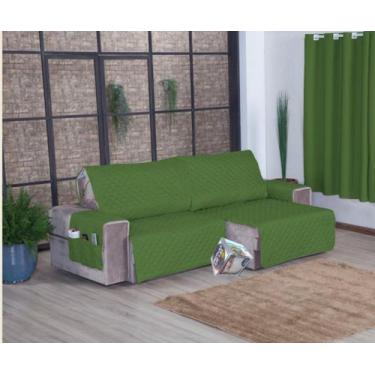 Imagem de Protetor Sofá Retrátil Ass 2,20m Micropercal 2Md Verde Oliva - Enxovai