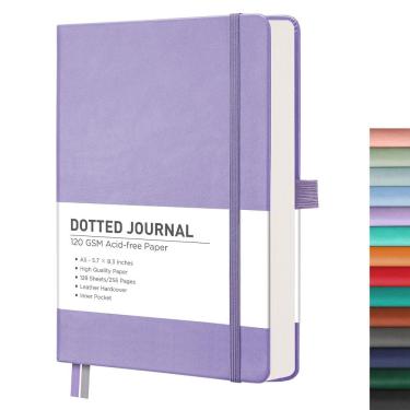 Imagem de Caderno RETTACY Bullet Dotted Journal A5 com 256 páginas roxo