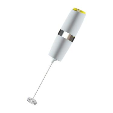 Imagem de IEUDNS Batedor elétrico multifuncional portátil para espuma batedor de ovos de cozinha para café chocolate quente latte bebidas mix, Branco