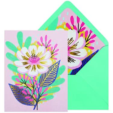 Imagem de NIQUEA.D Cartões de notas em caixa, flores, inclui um interior personalizado em branco e envelope coordenado, conjunto de 10 (NBB-0010)