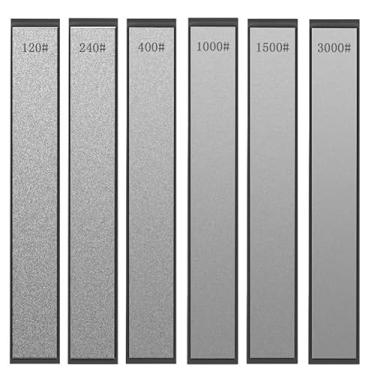 Imagem de LinaLife 6 peças de pedras de amolar de diamante para afiador de facas, kit de ângulo fixo, sistema profissional de afiador de facas de cozinha, lâminas de amolar, pedra de polimento