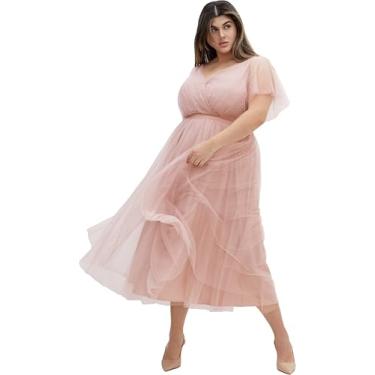 Imagem de Maxi Elina plus size em rosa empoeirado, Rosa empoeirada, 52