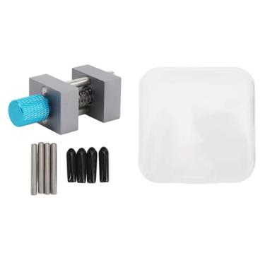 Imagem de Mini Torno de Bancada Portátil Ajustável Com Braçadeira Plana Com 4 Hastes de Aço Inoxidável e Mangas Protetoras de Silicone para Pequenos Trabalhos Manuais, Marcenaria e