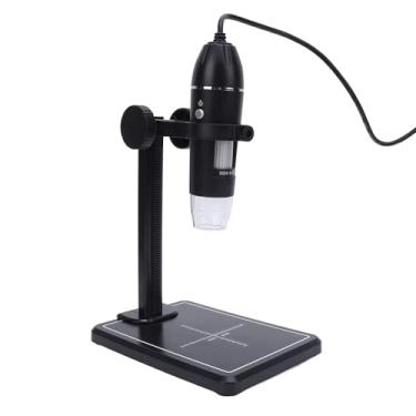 Imagem de Microscópio Digital Com Suporte para Telefone PC, CoinMicroscópio USB Com Ampliação de 1600x Com 8 Luzes LED Ajustáveis, CoinMagnifier para Exame de Joias, Observação de Plantas,
