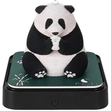 Imagem de Calendário de relógio 2025, Calendário de pedaço de tempo 2025, Calendário Des, Calendário 3D 2025, Calendário de rasgo de mão Panda, Calendário de escultura de papel 3D, para registro de no