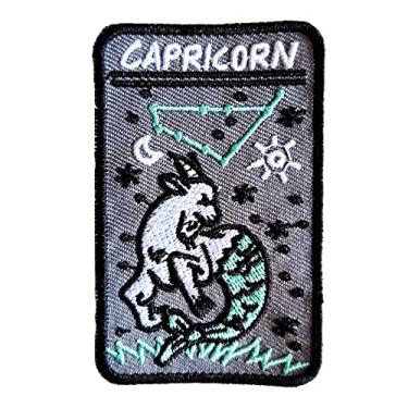 Imagem de Emblema Signs of The Zodiac Emblema Iron On Patch bordado costurado em remendos para DIY vestido saia menina bolsa infantil camiseta roupas artesanais (Zodíaco 10)
