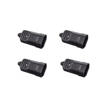 Imagem de Kit 4 Plug 2P+T 20A-250V PB Fêmea Tmd2-3 Preto Margirius