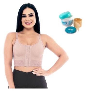 Imagem de Kit Pós Cirúrgico Sutiã Compressivo Fita Silicone Cicatrizante Recuper