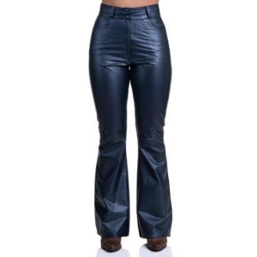 Imagem de CALÇA FEMININA EM COURO TEXAS FARM - PC5564PM - AZUL MARINHO METALIZADO-Feminino