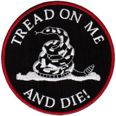 Imagem de Tread On Me and Die Patch bordado Gadsden Emblema Patriotic Snake Don't