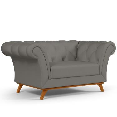 Imagem de Sofá 2 Lugares Império 150 Cm Veludo Cinza C-317
